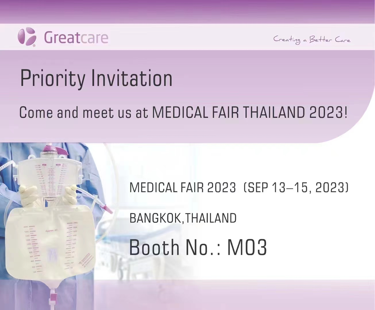 Tim Greatcare melu ing Pameran Medis Thailand 2023